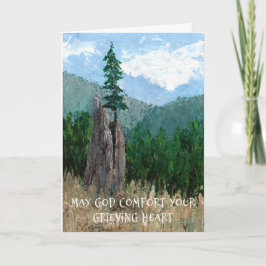 Árbol de montaña de tarjeta de simpatía