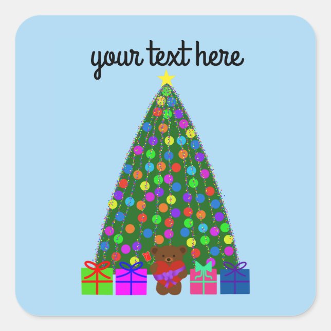 Árbol de Navidad #2 Pegatinas (Anverso)