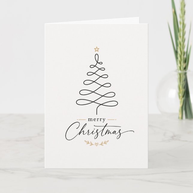 Árbol de Navidad abstracto minimalista  (Anverso)