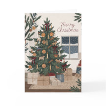 Árbol de Navidad Acogedor Tarjeta de Felicitación