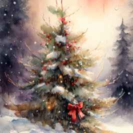 Árbol de Navidad acuarela