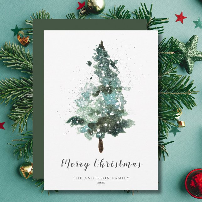 Árbol de navidad acuarela con espárragos (Subido por el creador)