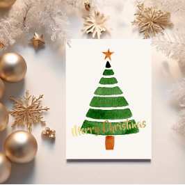 Árbol de Navidad acuarela simple