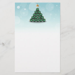 Árbol de Navidad adornado - Cabezal de papel