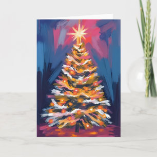 Árbol de Navidad Alegre Acuarela Colorida