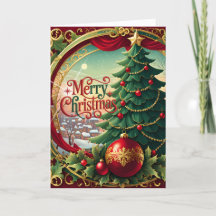 Árbol de Navidad Alegre Carmesí