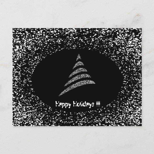 Árbol de Navidad Amiable Monocromo Artístico (Anverso)