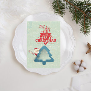 Árbol de Navidad Aqua Blue Santa Claus
