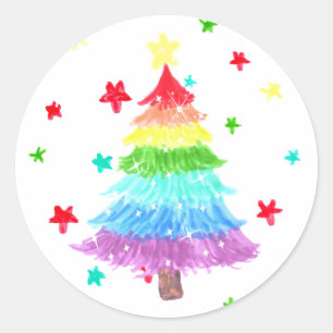 Árbol de Navidad arcoiris Pegatinas del Orgullo LG