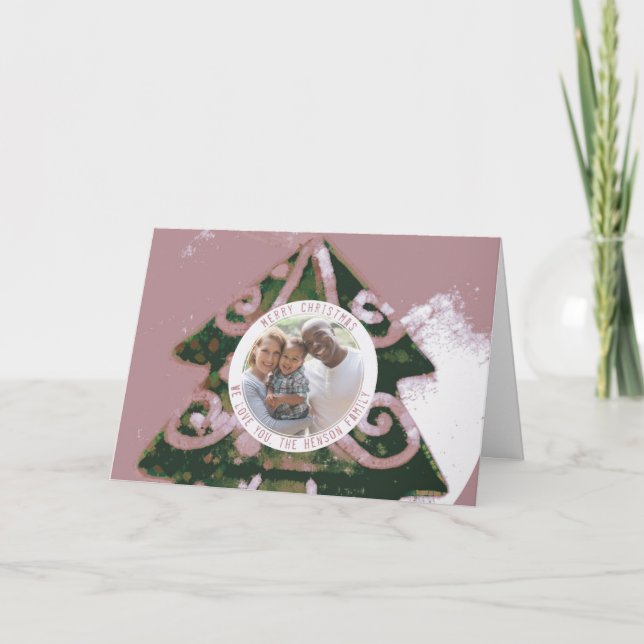 Árbol de Navidad Artista de la familia Rosa Verde  (Anverso)
