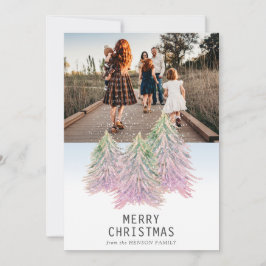 Árbol de Navidad Artístico con Acuarela Rosa Foto 