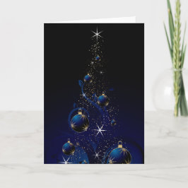 Árbol de navidad azul brillante