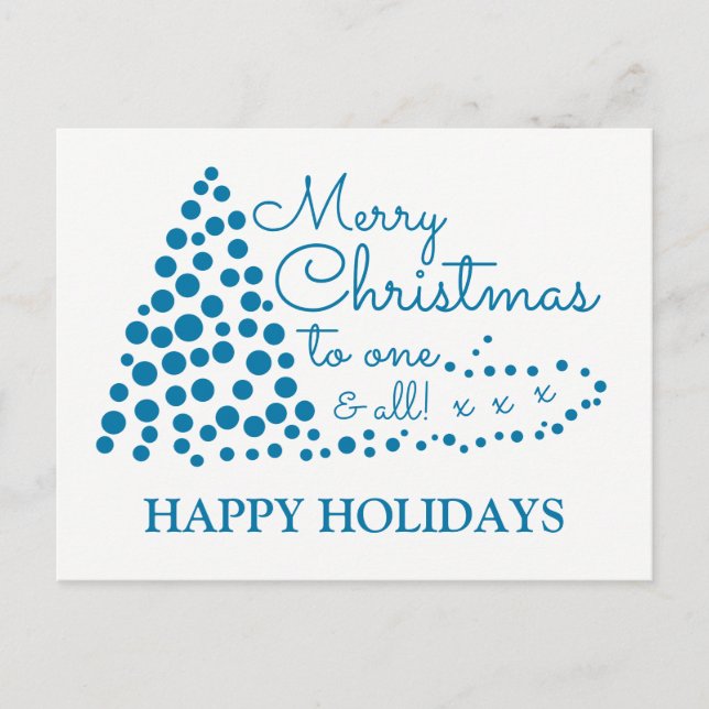 Árbol de Navidad Azul, Feliz Fiesta de Navidad Pos (Anverso)