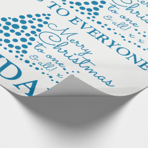 Árbol de Navidad azul, papel de envolver a los Nav