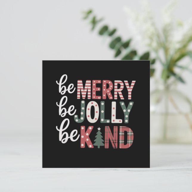 Árbol de Navidad Be Kind Teacher Merry Xmas Alegre (Anverso de pie)