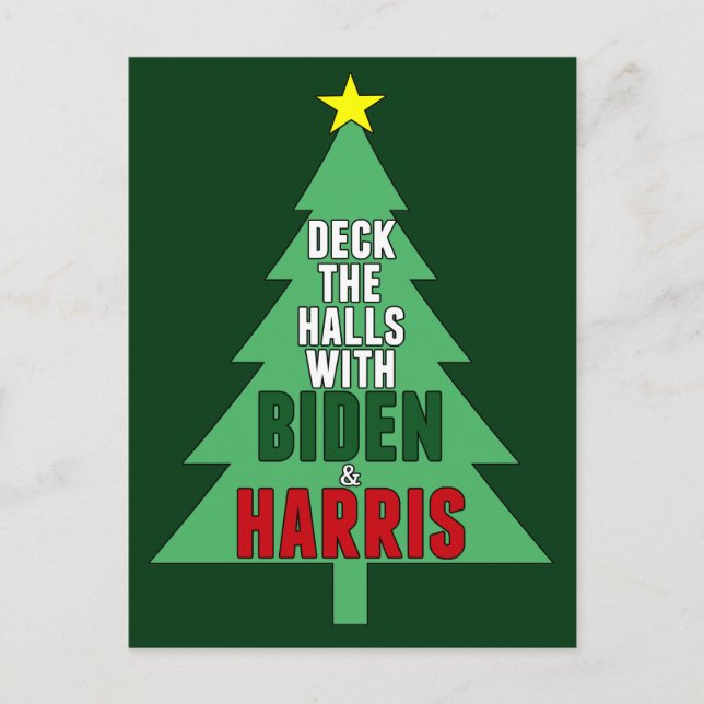 Árbol de Navidad Biden Harris Decorar los Pasillos (Anverso)