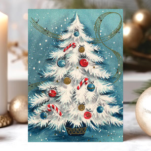 Árbol de Navidad blanco en la escena de Navidad co