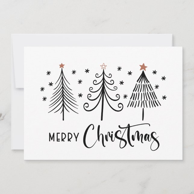 Árbol de navidad blanco negro (Anverso)