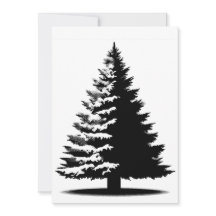 Árbol de Navidad Blanco & Negro Elegante Desgastad