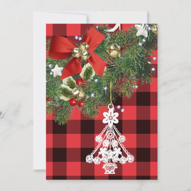 Árbol de Navidad blanco personalizado con cuadros  (Anverso)