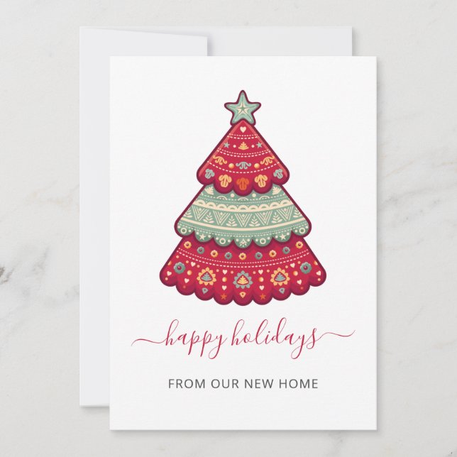 Árbol de Navidad bonito que hemos movido las tarje (Anverso)