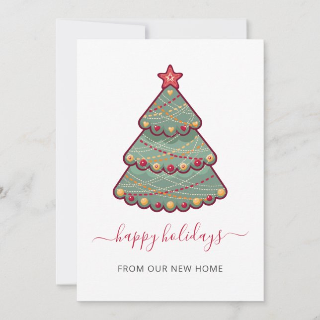 Árbol de Navidad bonito que hemos movido las tarje (Anverso)
