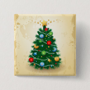 árbol de Navidad, botón