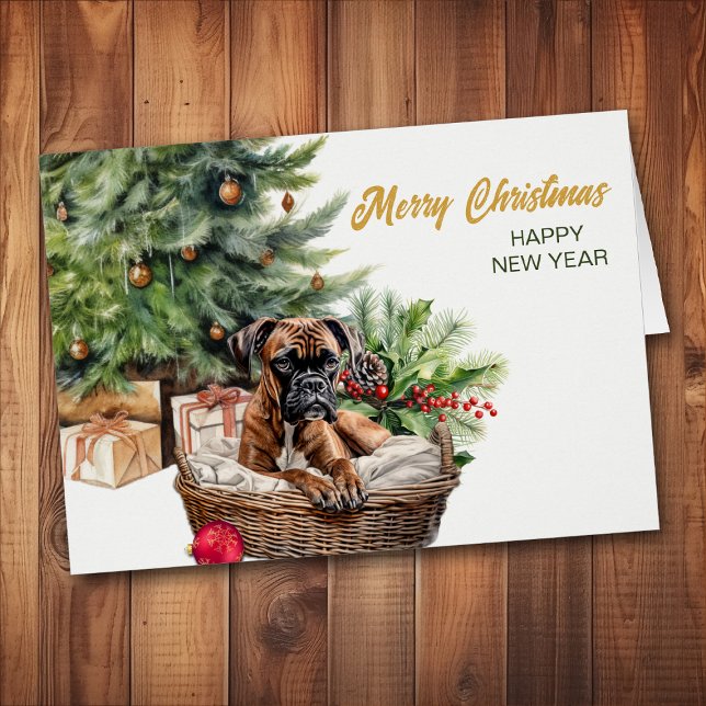 Árbol de Navidad Boxer Dog Wicker Basket (Subido por el creador)