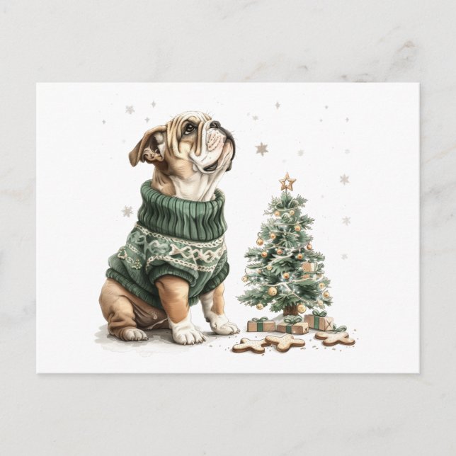 Árbol de Navidad Bulldog inglés para navidades (Anverso)