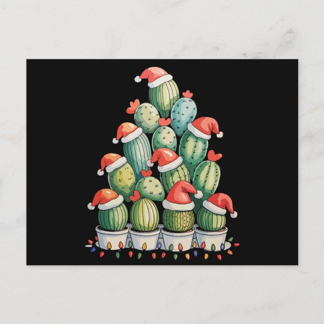 Árbol de Navidad Cactus Luces de Navidad Suculento (Anverso)