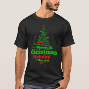 Árbol de Navidad Camiseta Oscura básica para hombr