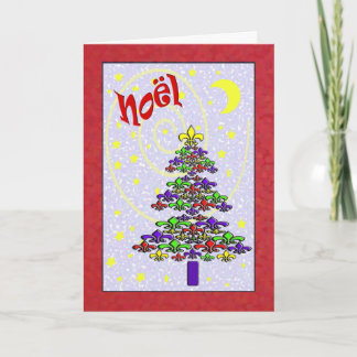 Árbol de navidad caprichoso de la flor de lis de