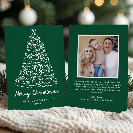 Arbol de Navidad caprichoso dobla foto verde
