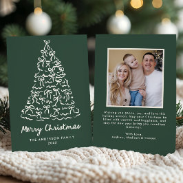 Arbol de Navidad caprichoso dobla foto verde pino