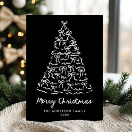 Arbol de Navidad caprichoso dobla negro sin foto