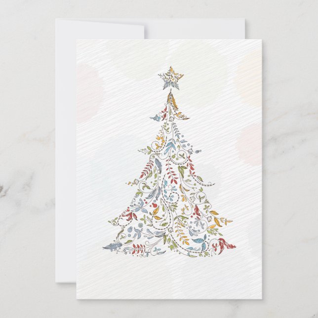 árbol de navidad caprichosos garabatos (Anverso)