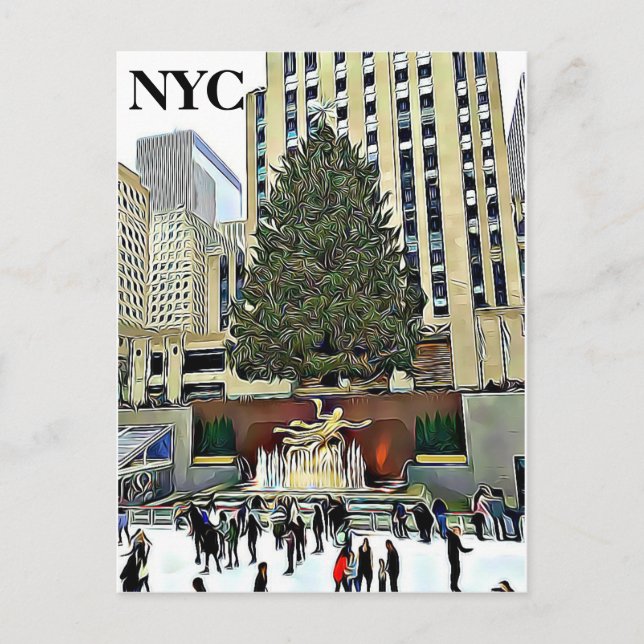 Árbol de navidad central magnífico de New York (Anverso)