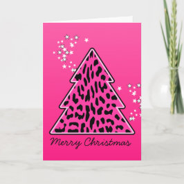 Árbol de Navidad Chetah Leopardo Rosa