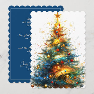 Árbol de Navidad Colores Brillantes Estrella Dorad