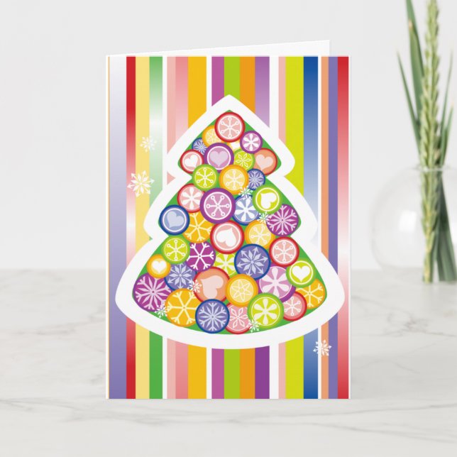 Árbol de Navidad colorido (Anverso)