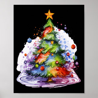 Árbol de Navidad colorido, decoración estacional
