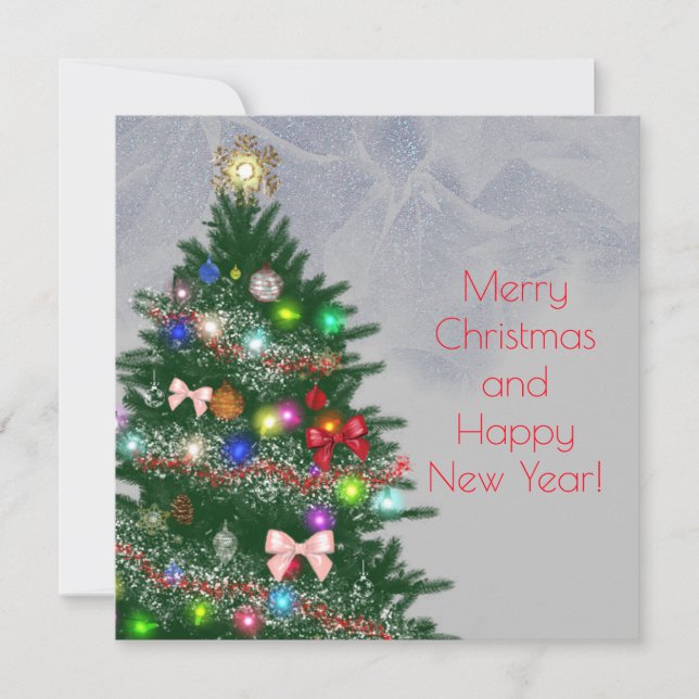 Árbol de Navidad colorido y casual (Anverso)