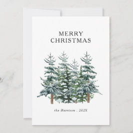 Árbol de Navidad con Acuarela Moderna No Foto