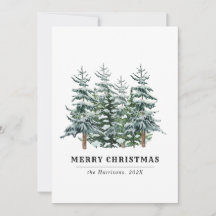 Árbol de Navidad con Acuarela Moderna No Foto