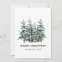 Árbol de Navidad con Acuarela Moderna No Foto