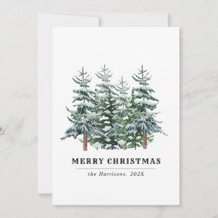 Árbol de Navidad con Acuarela Moderna No Foto