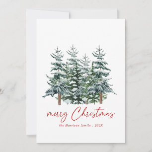 Árbol de Navidad con Acuarela Moderna No Fotográfi