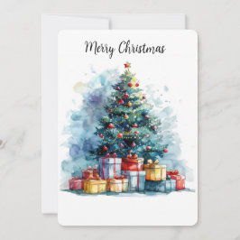 Árbol de Navidad con acuarela personalizable