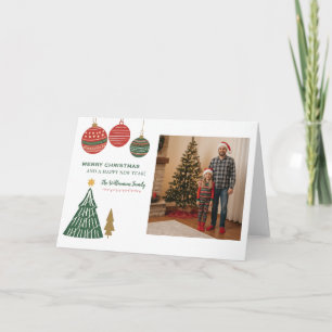 Árbol de Navidad con adornos gráficos modernos Fot