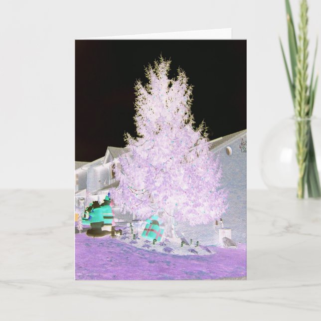 Árbol de Navidad con brillo purpúreo (Anverso)